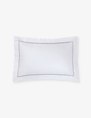 THE WHITE COMPANY SAVOY SUPER-KING COTTON OXFORD PILLOW CASE 50CM X 90CM