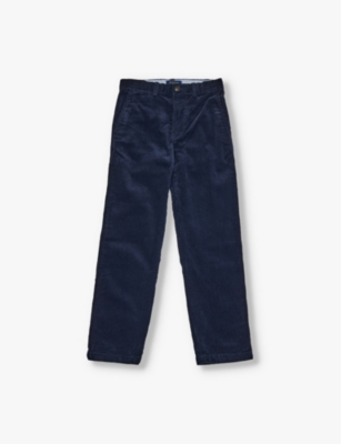 Polo Ralph Lauren Kids' Blue Bedford High-rise Straight-leg Cotton-corduroy Trousers 4-16 Y