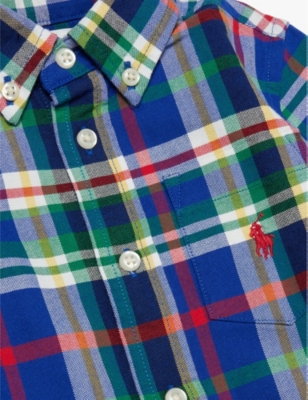 Shop Polo Ralph Lauren Check-print Brand-embroidery Cotton Set Of Tw In Multi