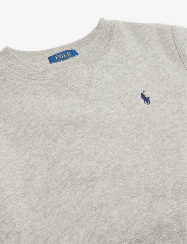 Boys’ logo-embroidered cotton-blend jersey sweatshirt
