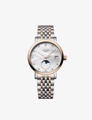 LONGINES Longines Elegant Collection mother of pearl and stainless steel quartz watch Selfridges