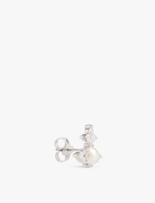 Feodora crystal-embellished brass earrings