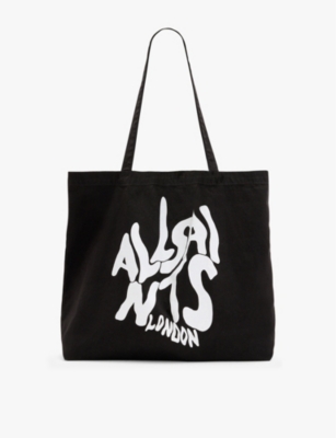 ALLSAINTS: Orlando Brand-Print Cotton-Blend Tote Bag
