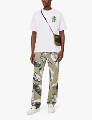 Shop A Bathing Ape Mens  Flora Camouflage Brand Print Relaxed-fit Cotton-jersey T-shirt In White