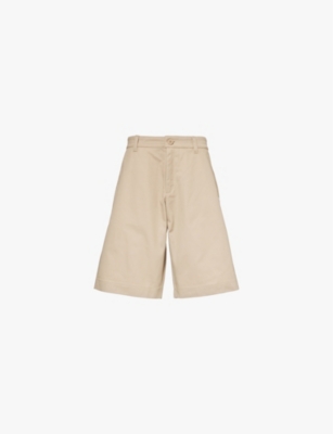 CHAMPION: Brand-appliqué mid-rise cotton-blend shorts