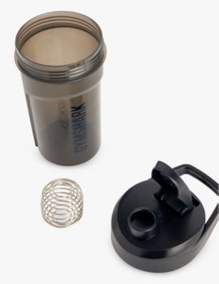 Gymshark Mens Black Brand-print Plastic Shaker Bottle In Black
