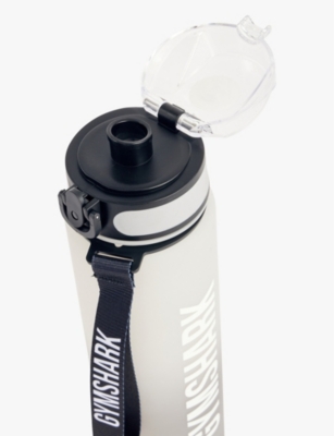 Shop Gymshark Mens  Branded Plastic Sports Bottle In Rvr Stn Grey/drift Grey