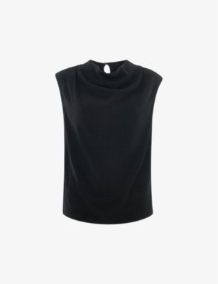 WHISTLES: Cowl-neck sleeveless woven top