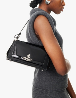 VIVIENNE WESTWOOD: Hazel Medium Leather Shoulder Bag