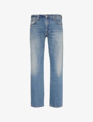 CITIZENS OF HUMANITY MENS THAMES (MD INDIGO) ELIJAH FIVE-POCKETS STRAIGHT-LEG RELAXED-FIT DENIM-BLEND JEANS 