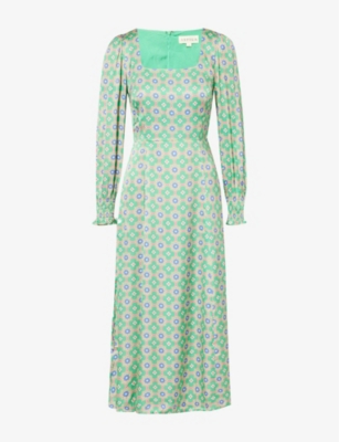 ASPIGA: Lyla floral-pattern woven maxi dress