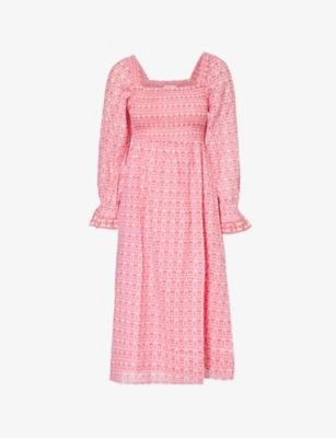 ASPIGA: Nancy square-neck organic-cotton maxi dress