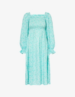 ASPIGA - Nancy square-neck woven maxi dress | Selfridges.com