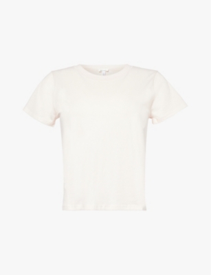 SKIN: Round-neck short-sleeve organic-cotton jersey T-shirt
