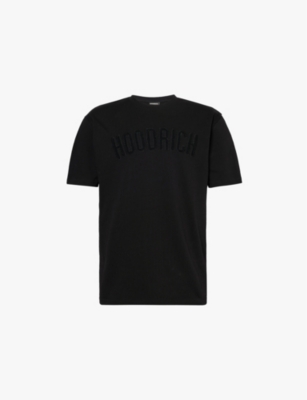 Hoodrich Mens Black Kraze Brand-embroidered Cotton-jersey T-shirt