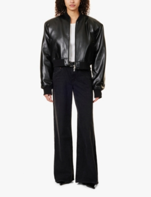 Clara wide-leg low-rise organic-denim jeans
