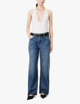 Agolde Ren High Rise Wide Leg In Essence (dk Ind)