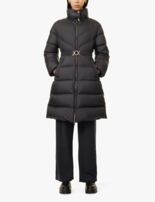 MONCLER: Brou Long brand-patch regular-fit shell coat