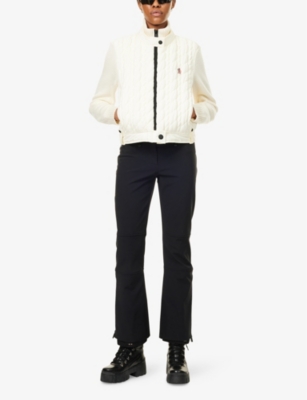 MONCLER GRENOBLE: Knitted Padded Relaxed-Fit Woven Cardigan