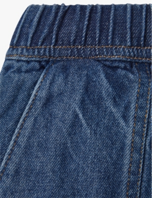 Marloe elasticated-waist high-rise denim shorts 4-14 years