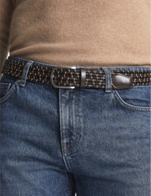 Plaited woven belt