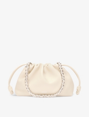 LOEWE: Flamenco logo-embossed leather purse