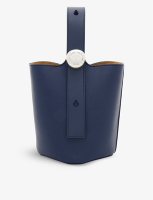 LOEWE: Pebble mini leather bucket bag