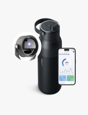 Larq Obsidian Black Purevis Self-cleaning Stainless-steel Bottle 680ml In Obsidian Black