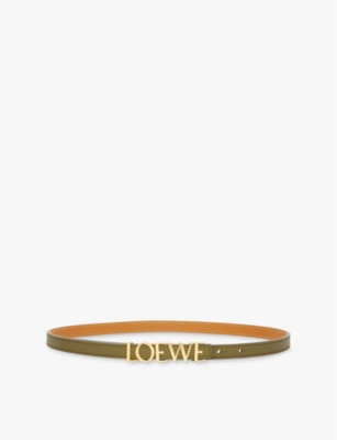 LOEWE: Bold brand-embellished leather belt