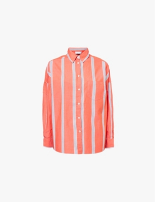 LMND: Stripe-print long-sleeve cotton shirt