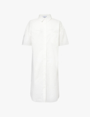 LMND: Patch-pocket short-sleeve cotton midi dress