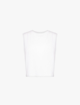 SWEATY BETTY: Breathe Easy cropped stretch-woven top