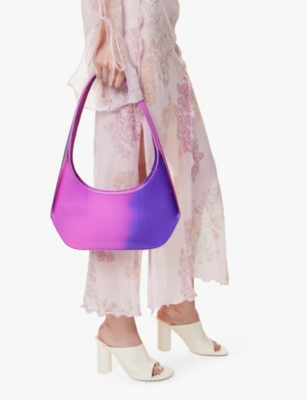 Shop Glynit Womens Spacy Pink Paige Woven Shoulder Bag