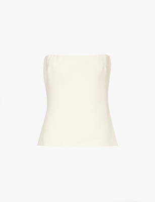 GABRIELA HEARST: Una strapless wool and silk-blend crepe top