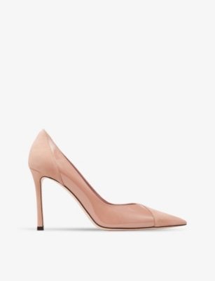 JIMMY CHOO: Cass 95 heeled patent-leather courts