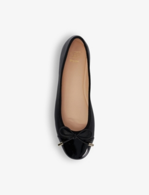Dune Womens Black Leather Highest Bow-embellished Pumps In Black Leather