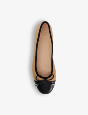 Dune Womens Camel Leather Highest Bow-embellished Pumps In Camel Leather
