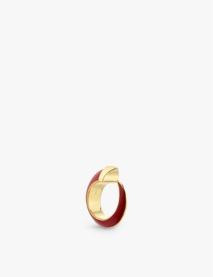 SHAUN LEANE WOMENS YELLOW GOLD VERMEIL SABRE SOLIS&NBSP; 18CT YELLOW GOLD-PLATED VERMEIL STERLING-SILVER AND ENA 