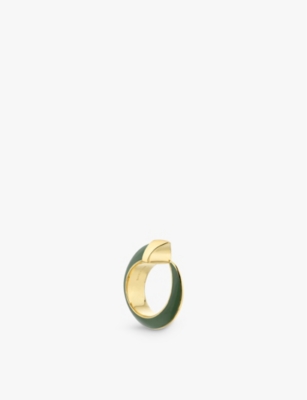 Shaun Leane Womens Yellow Gold Vermeil Sabre Solis 18ct Gold-plated Sterling-silver And Enamel Ring In Yellow Gold Vermeil