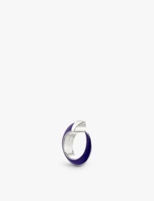 Shaun Leane Womens Silver Sabre Solis Sterling-silver And Enamel Ring In Silver