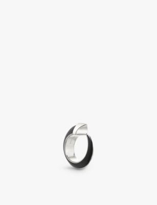 Shaun Leane Womens Silver Sabre Solis Sterling-silver And Enamel Ring In Silver