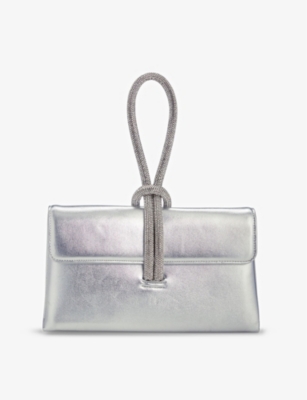 DUNE: Brynie diamante-strap faux-leather handbag