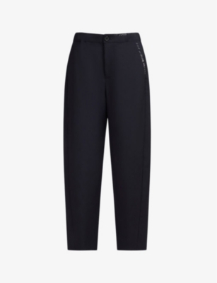 MARNI: Logo-embroidered straight-leg high-rise wool trousers