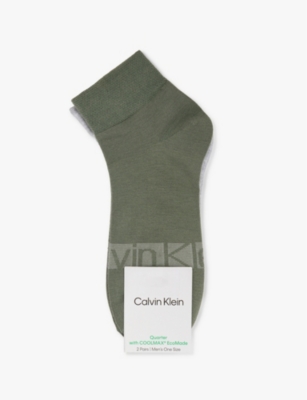 CALVIN KLEIN: Branded pack of two stretch-woven blend socks