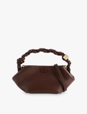 GANNI: Bou Bag recycled-leather blend top-handle bag