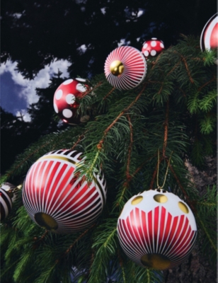 ALESSI: Delight 2 glass Christmas bauble 9cm