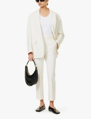MAX MARA: Monica notch-lapel relaxed-fit stretch-cotton blazer
