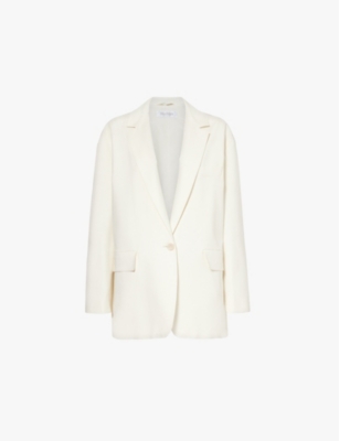 MAX MARA: Monica notch-lapel relaxed-fit stretch-cotton blazer