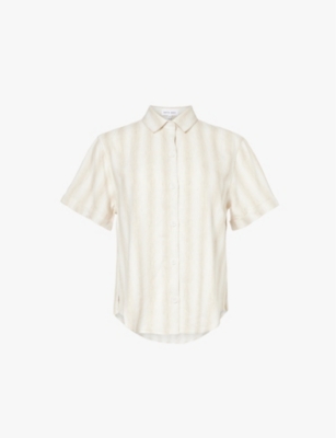 BELLA DAHL: Short-sleeved striped woven shirt