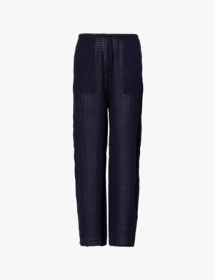 BELLA DAHL: Straight-leg high-rise linen and cotton-blend trousers